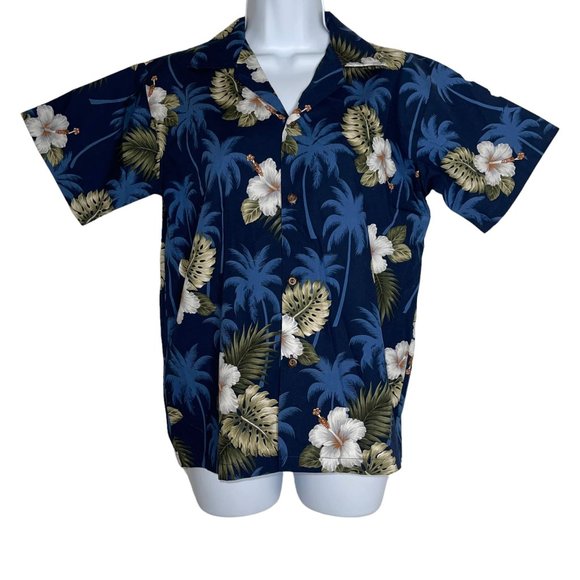 Pacific Legend Tops - NWT Pacific Legend Aloha Tropical Island Blue Floral Beach Vacation Shirt XL